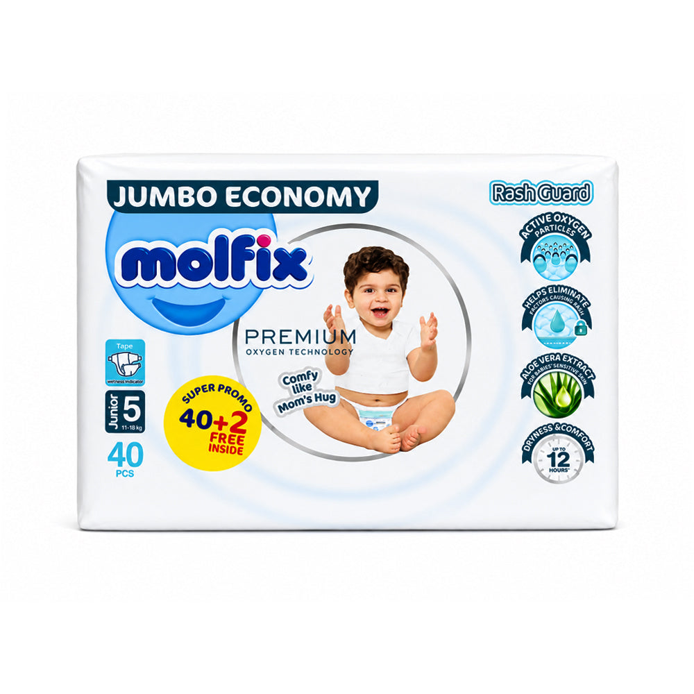 MOLFIX PREMIUM JUNIOR JUMBO 40 PCS 11-18 KG Default Title - MamasJan Baby Maternity Care