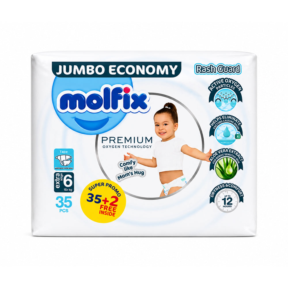 MOLFIX PREMIUM EXTRA LARGE JUMBO 35 PCS 15+KG Default Title - MamasJan Baby Maternity Care