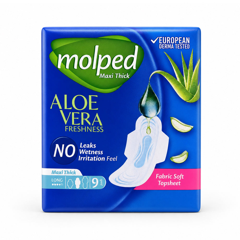MOLPED ALOE VERA MAXI THICK LONG 9 PCS Default Title - MamasJan Grocery Nonfood