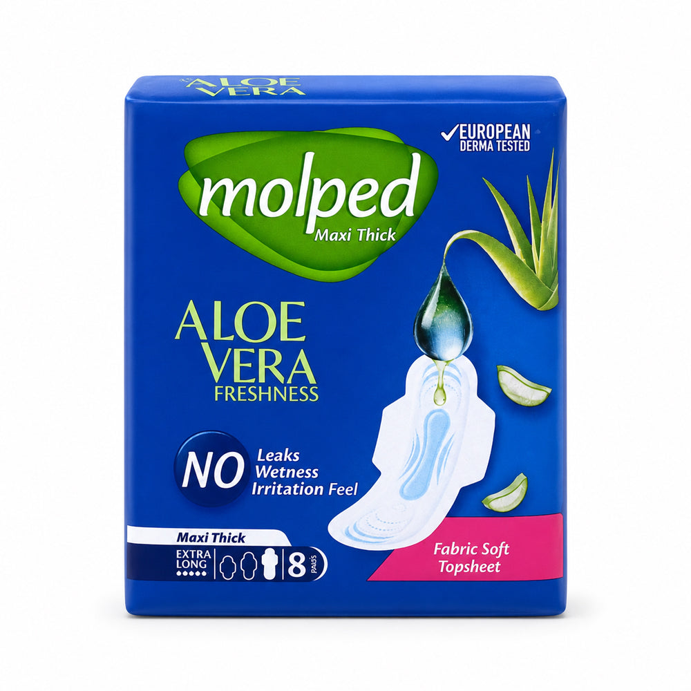 MOLPED ALOE VERA MAXI THICK EXTRA LONG 8 PCS Default Title - MamasJan Grocery Nonfood