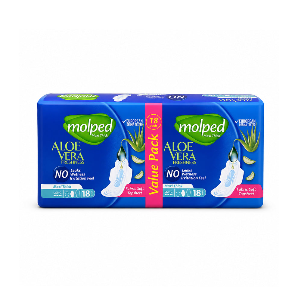 MOLPED ALOE VERA MAXI THICK LONG 18 PCS Default Title - MamasJan Grocery Nonfood