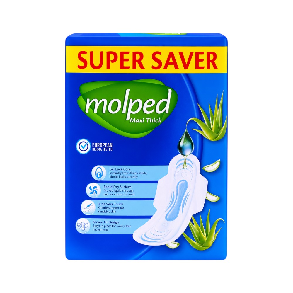MOLPED ALOE VERA MAXI THICK LONG 30 PCS Default Title - MamasJan Grocery Nonfood