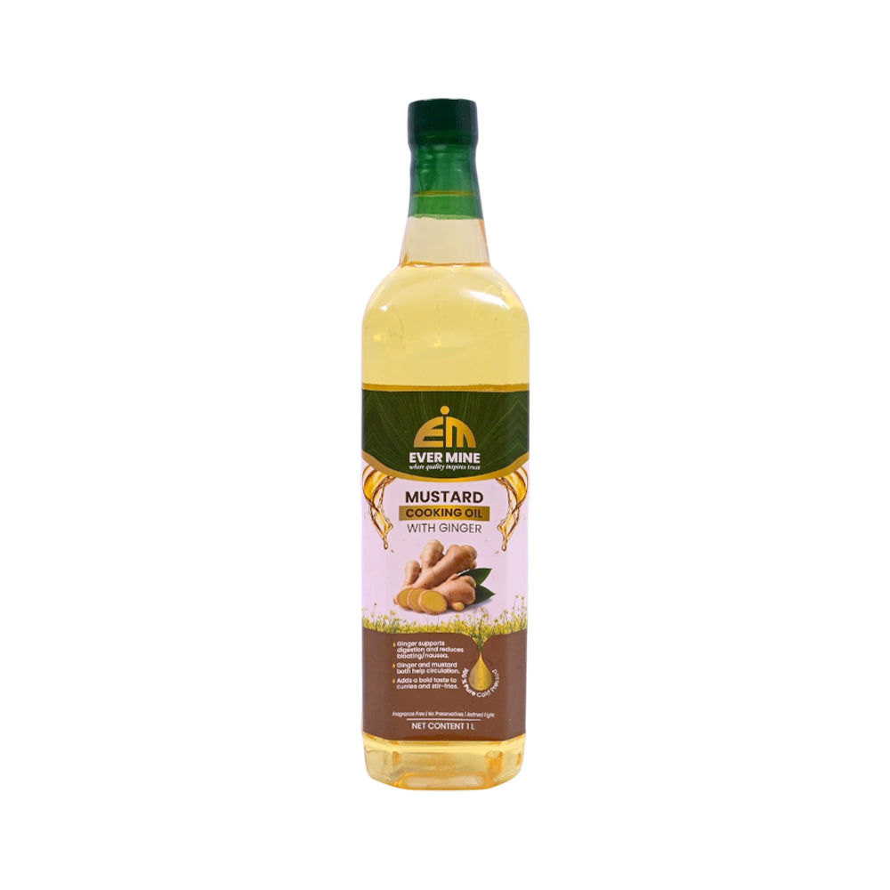 EVERMINE GINGER MUSTARD COOKING OIL 1 LTR Default Title - MamasJan GroceryFoods