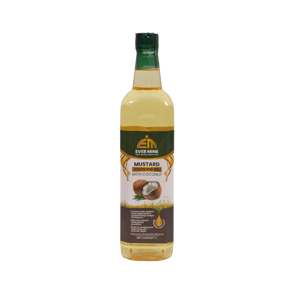 EVERMINE COCONUT MUSTARD COOKING OIL 1 LTR Default Title - MamasJan Grocery