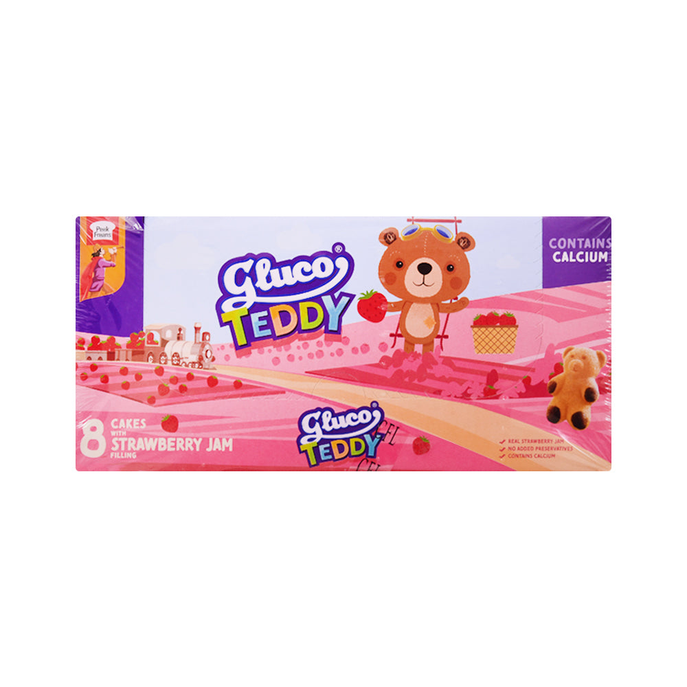 PEEK FREANS GLUCO TEDDY CAKE WITH STRAWBERY FILLING 31 GM 8P Default Title - MamasJan GroceryFoods