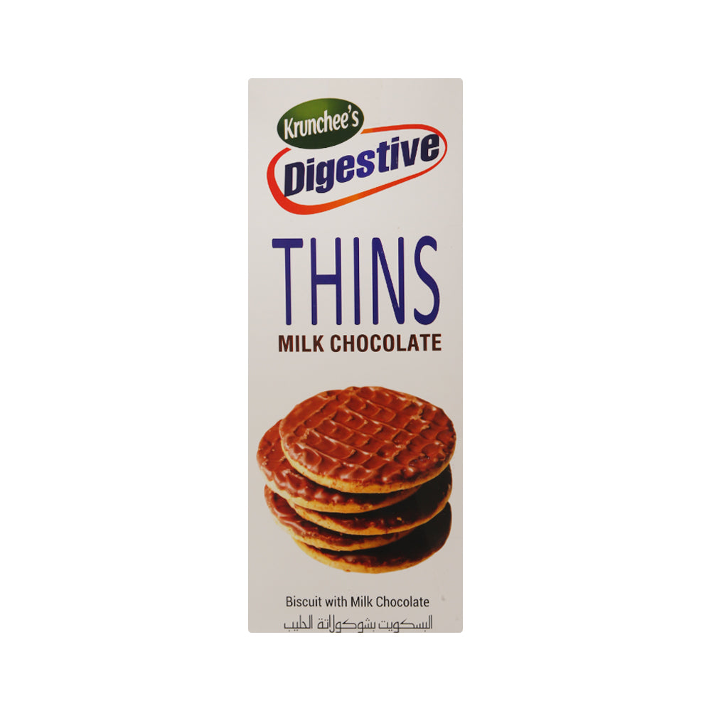 KRUNCHEES DIGESTIVE THINS MILK CHOCOLATE 170 GM Default Title - MamasJan Grocery Food