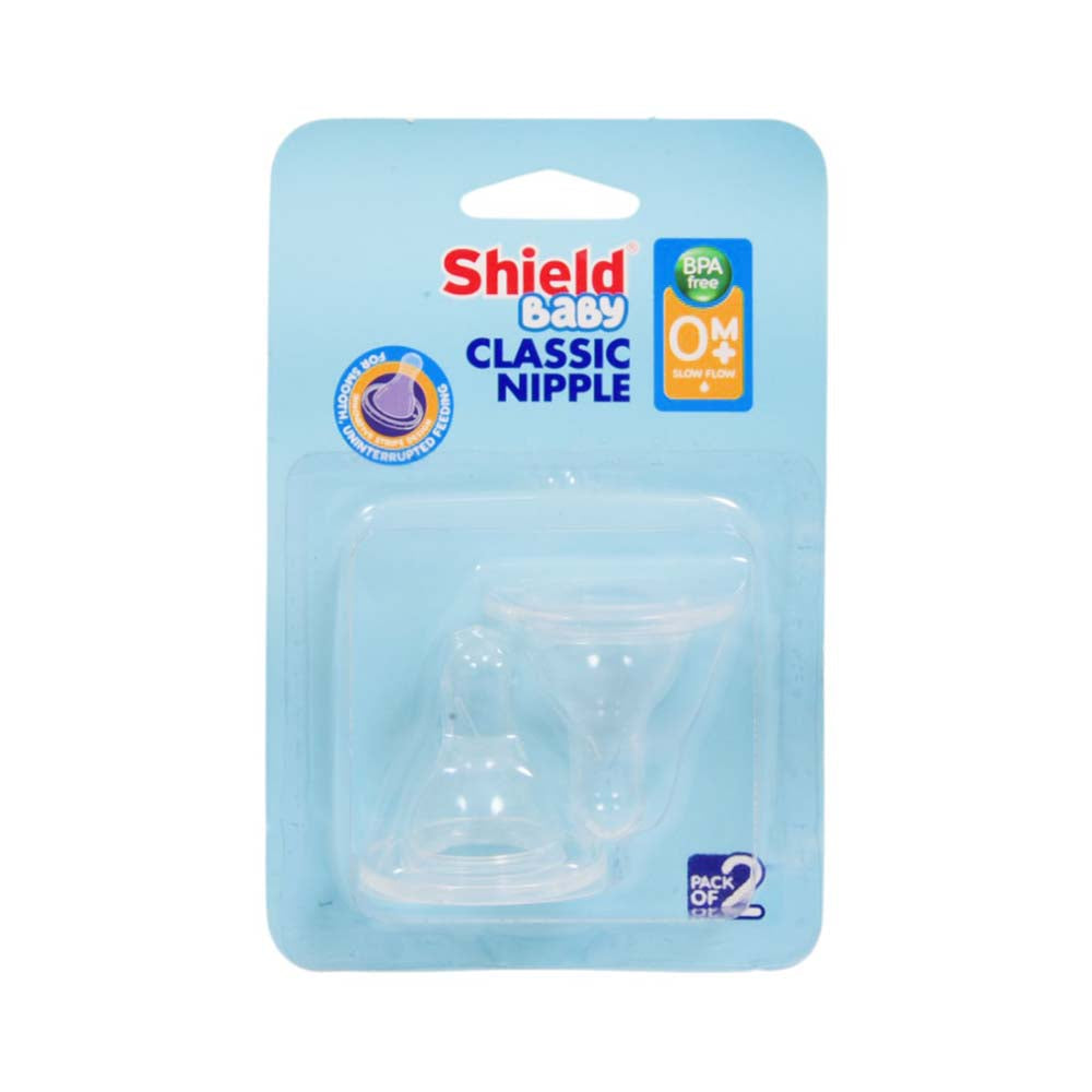 SHIELD CLASSIC NIPPLE 0M + SLOW FLOW 2 PC Default Title - MamasJan Grocery Non Foods