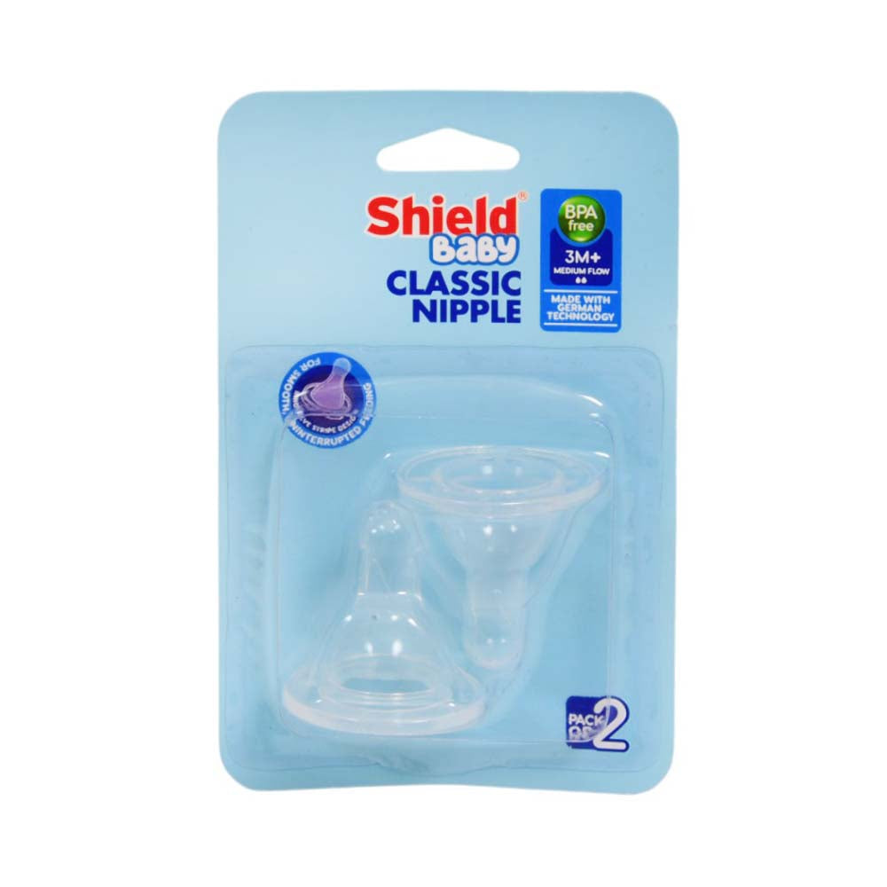 SHIELD CLASSIC NIPPLE 3M + MEDIUM FLOW 2 PC Default Title - MamasJan Grocery Non Foods