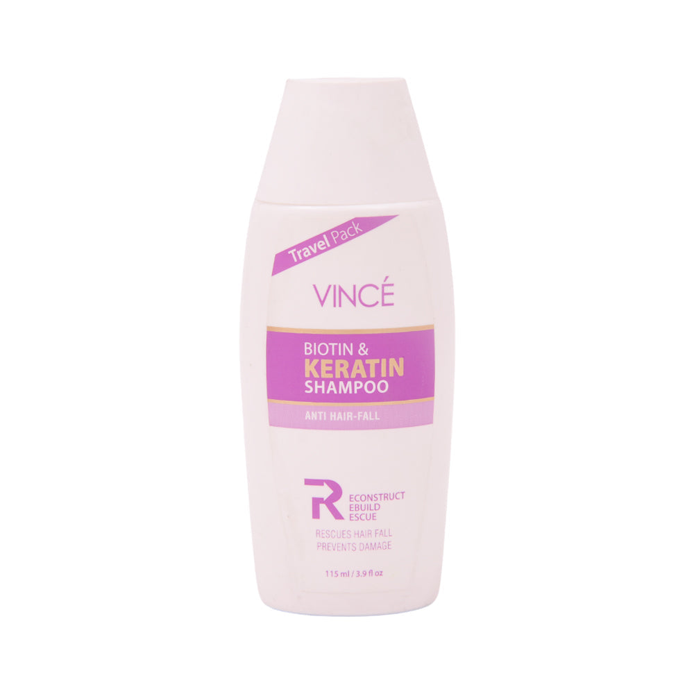 VINCE BIOTIN & KERATIN SHAMPOO ANTI HAIR-LOSS 115ML (TRAVEL Default Title - MamasJan haircare