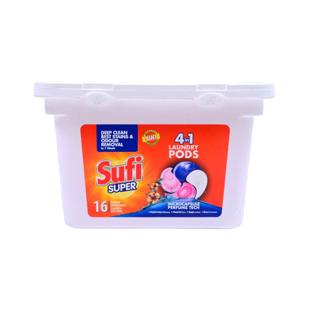 SUFI SUPER 4 IN 1 LAUNDRY GEL PODS 192 GM Default Title - MamasJan Grocery Nonfood