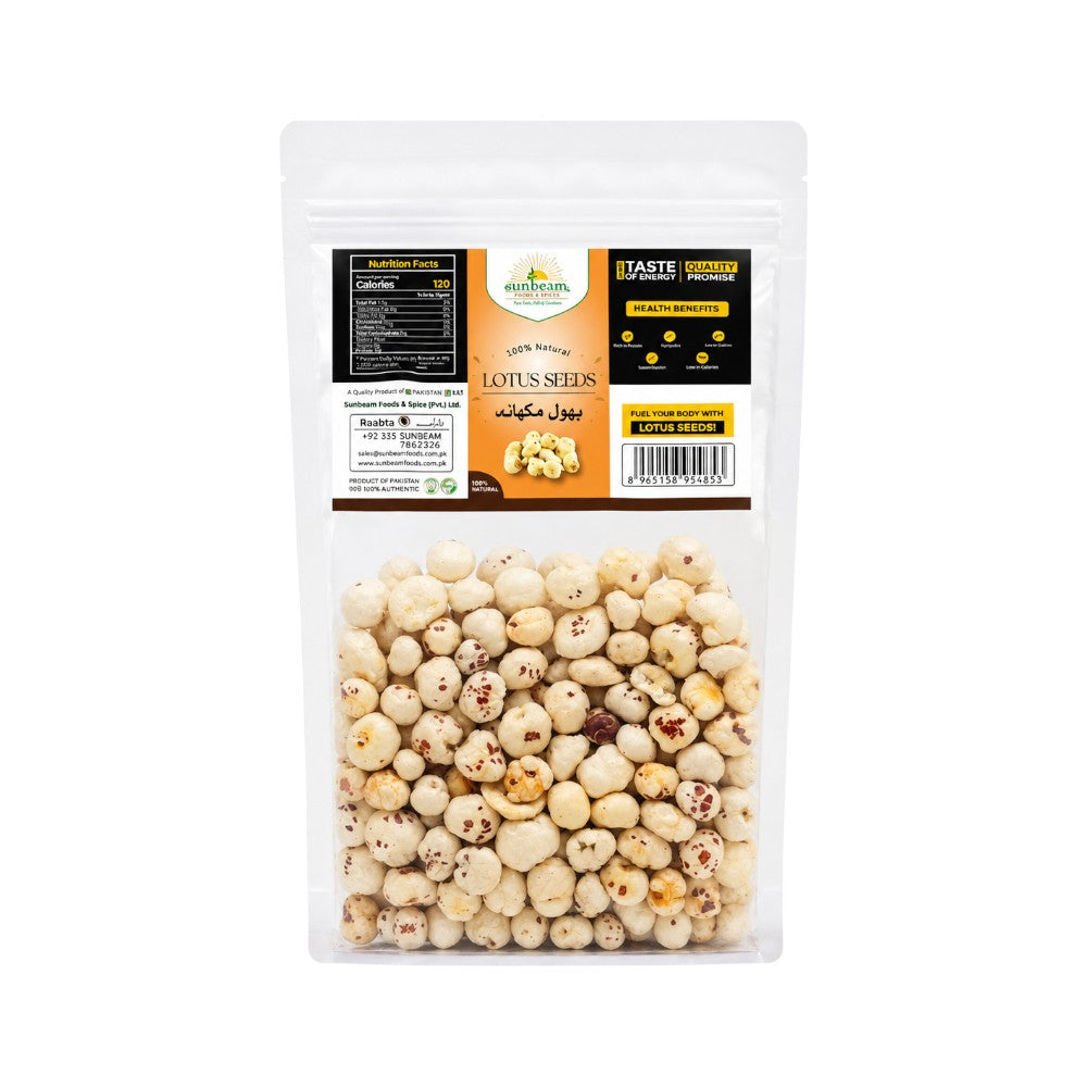 SUNBEAM LOTUS SEEDS PHOOL MAKHANA 100 GM Default Title - MamasJan GroceryFoods