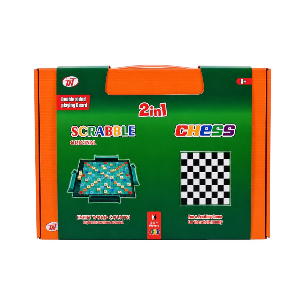 SC-02 SCRABLE & CHESS GAME 2IN1 A.I Default Title - MamasJan Toys