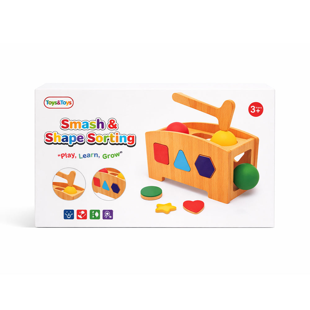 WS-01 WOODEN PUSH N SHAPE BALL GAME A.I Default Title - MamasJan Toys