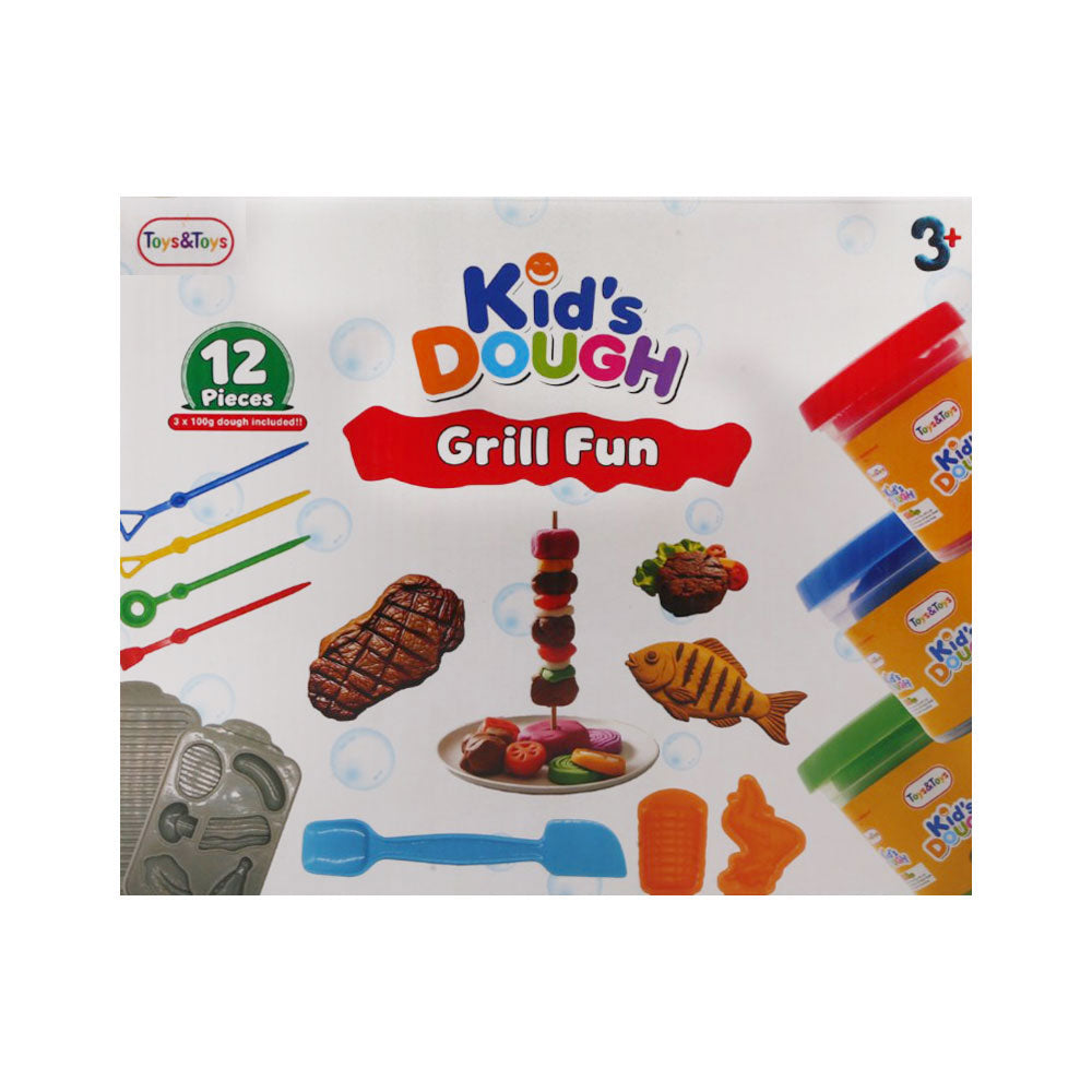 TKD-07 GRILL FUN PLAYDOUGH 12PC A.I Default Title - MamasJan Toys