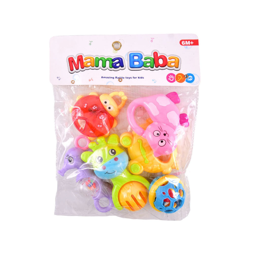 RA-12 MAMA BABA RATTLE SET 6PCS Default Title - MamasJan Toys