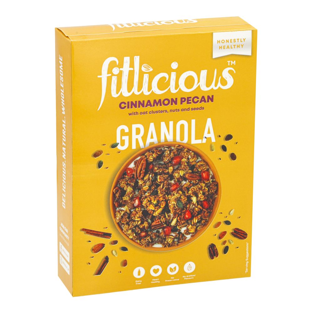 FITLICIOUS CINNAMON PECAN GRANOLA 300 GM Default Title - MamasJan Grocery Food