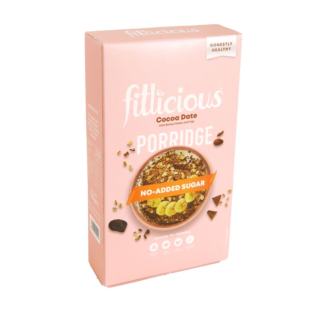 FITLICIOUS COCOA DATE PORRIDGE 90 GM Default Title - MamasJan Grocery Food