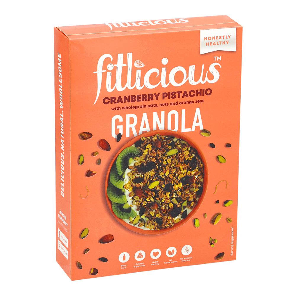 FITLICIOUS CRANBERRY PISTACHIO GRANOLA 300 GM Default Title - MamasJan Grocery Food