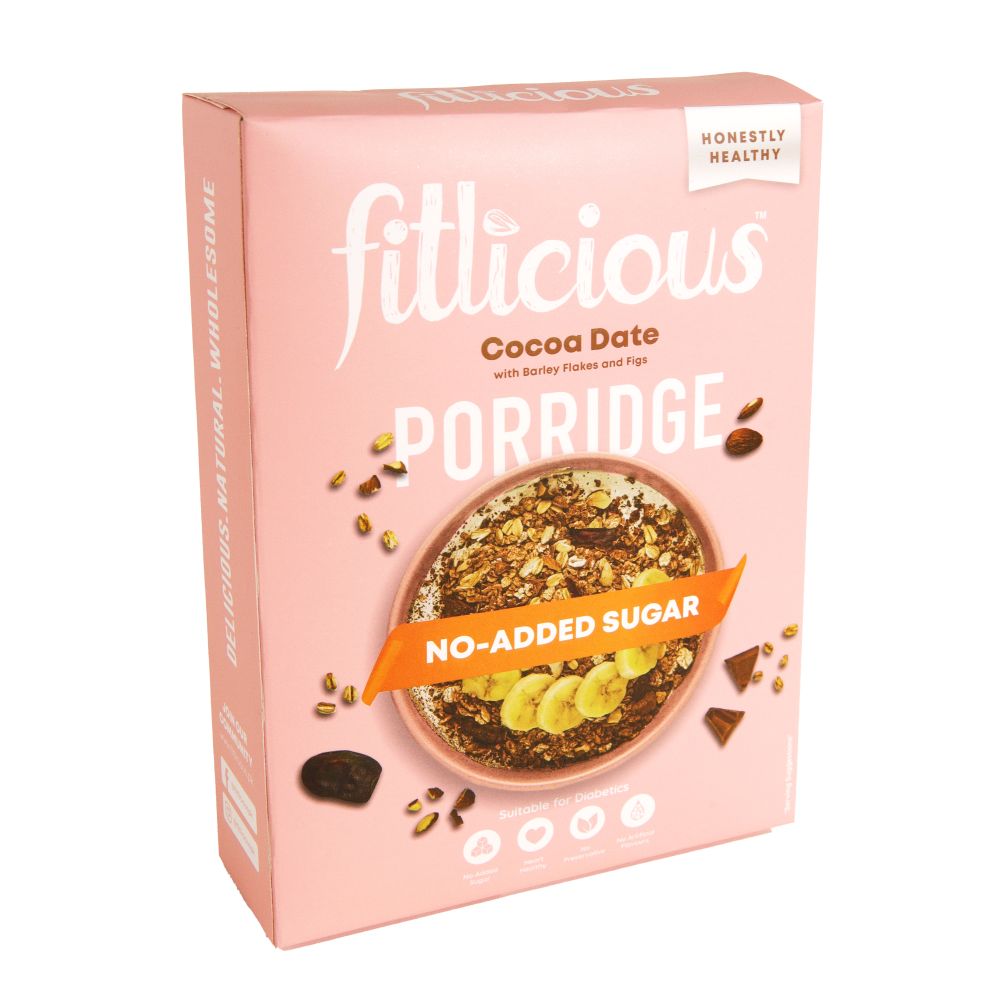 FITLICIOUS COCOA DATE PORRIDGE 300 GM Default Title - MamasJan Grocery Food