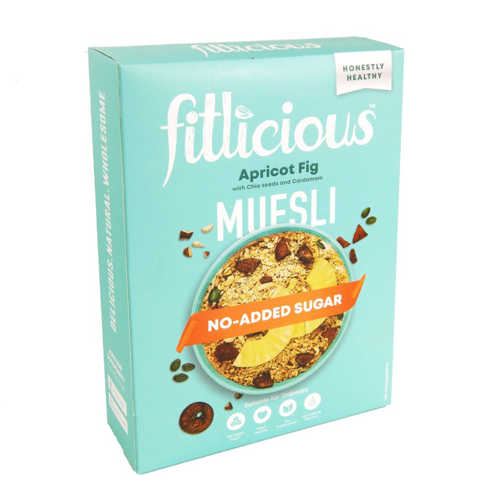 FITLICIOUS APRICOT FIG MUESLI 300 GM Default Title - MamasJan Grocery Food