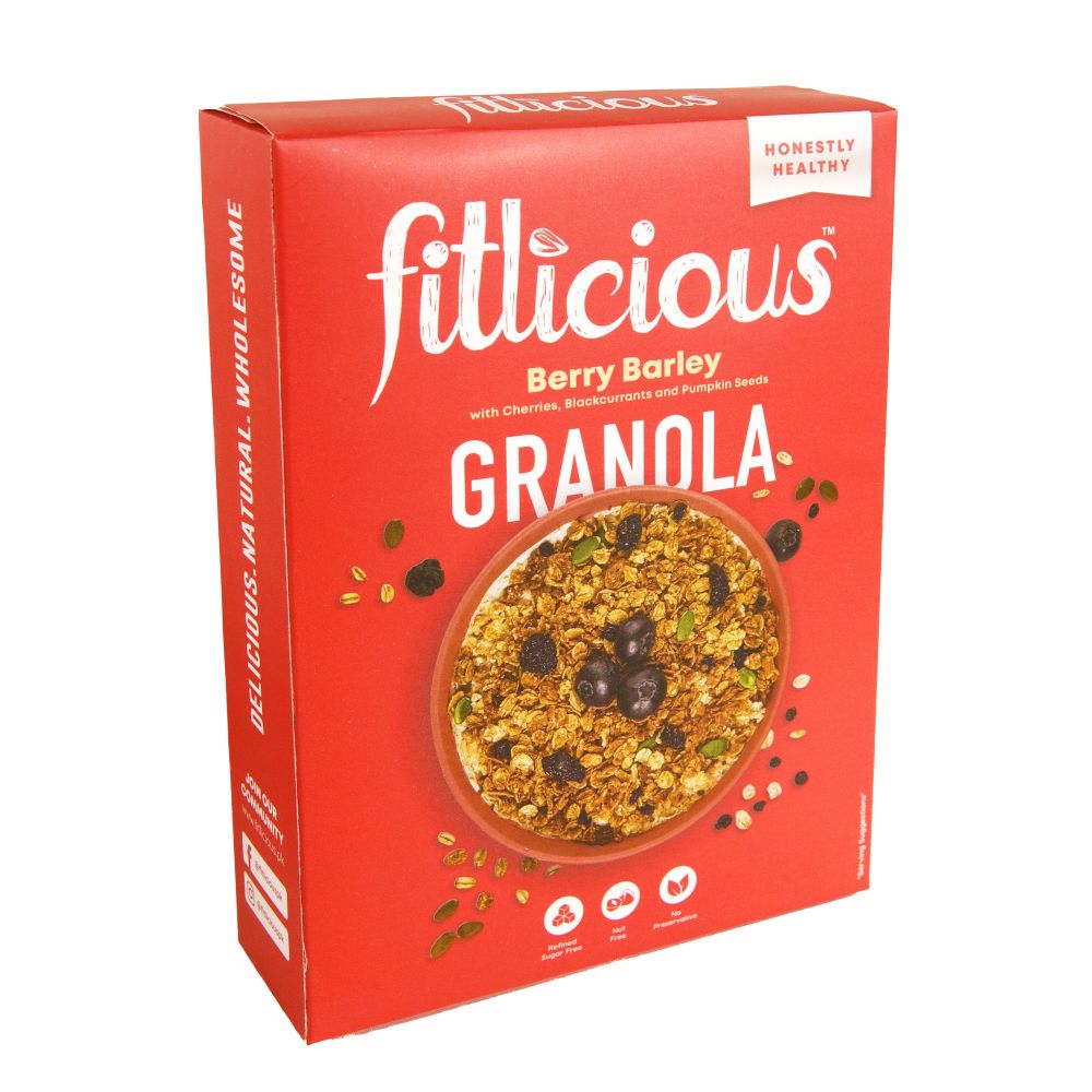 FITLICIOUS BERRY BARLEY GRANOLA 300 GM Default Title - MamasJan Grocery Food