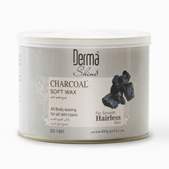 DERMA SHINE CHARCOAL SOFT WAX 400GM Default Title - MamasJan skincare