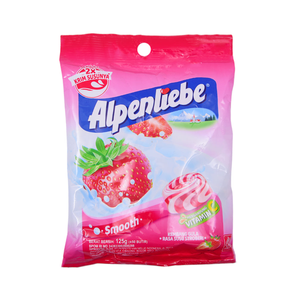 ALPENLIEBE CANDY SMOOTH STRAWBERRY POUCH 125G Default Title - MamasJan GroceryFoods