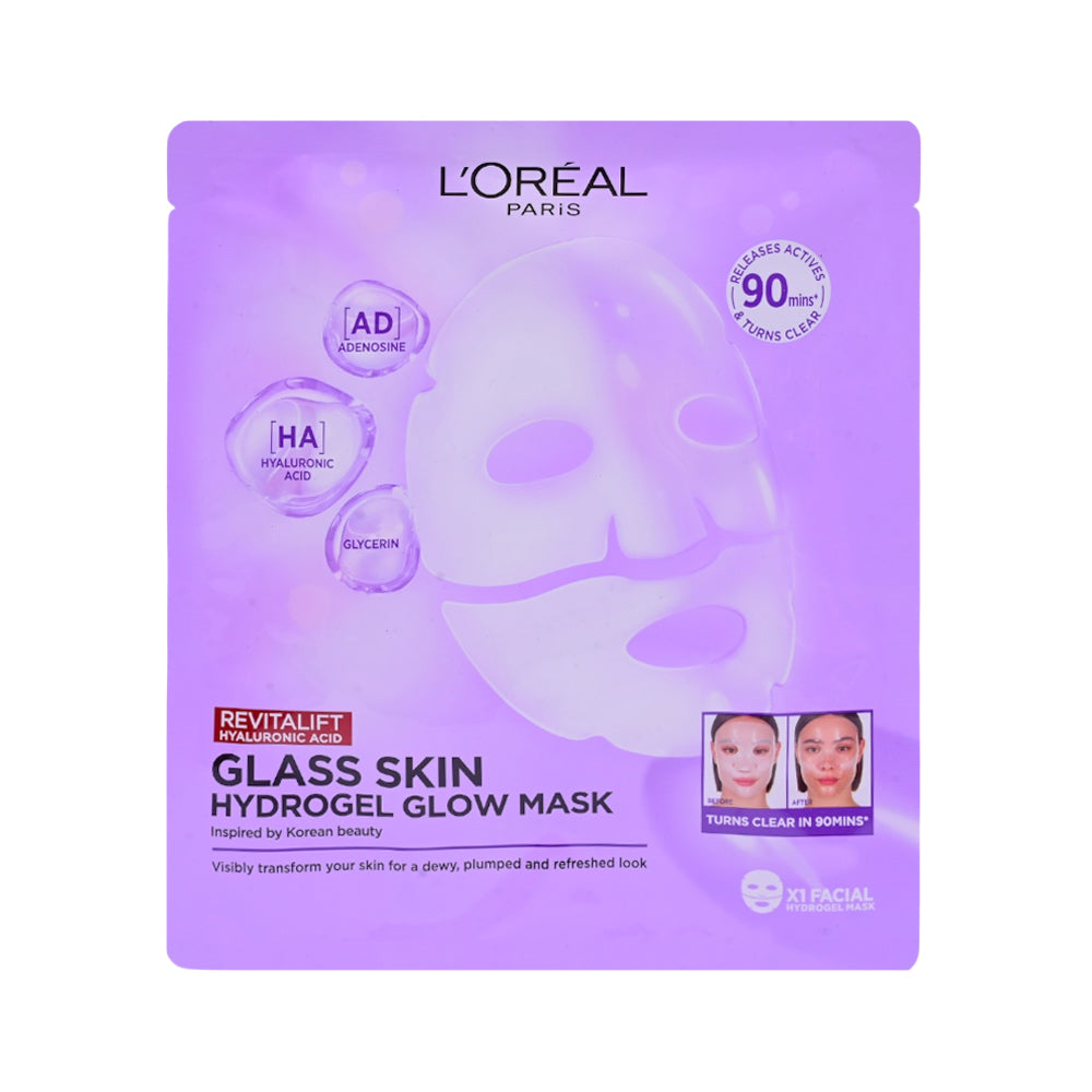 LOREAL GLASS SKIN HYDROGEL GLOW MASK 25 GM Default Title - MamasJan skincare