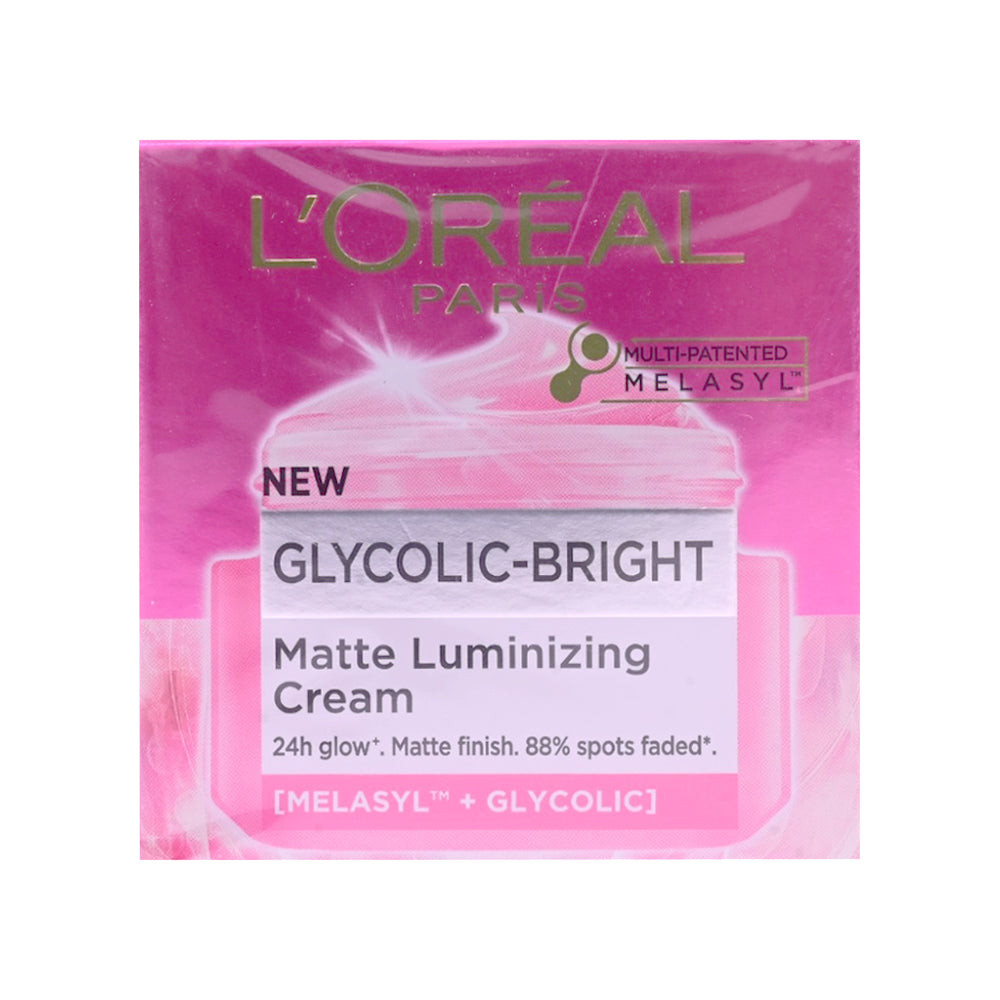 LOREAL GLYCOLIC BRIGHT MATTE LUMINIZING CREAM 30ML Default Title - MamasJan skincare