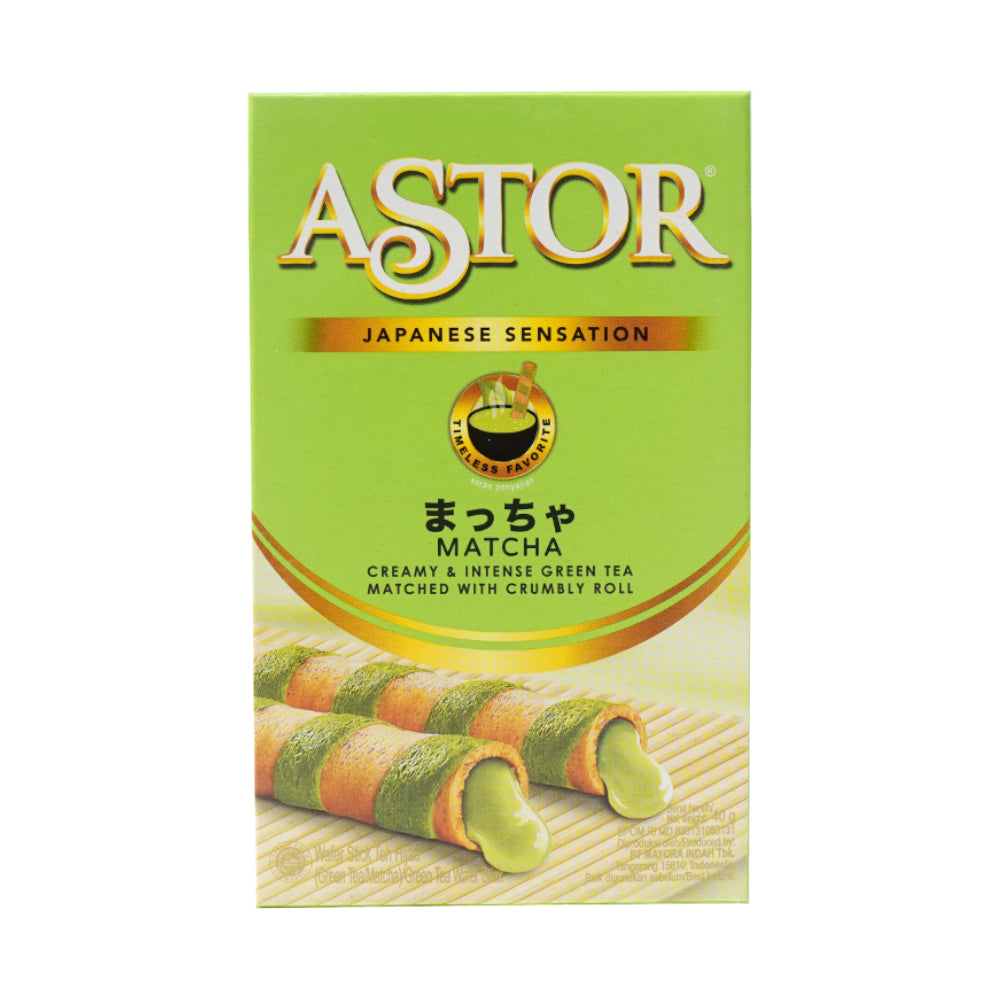 ASTOR WAFER MATCHA CREAMY & INTENSE GREEN TEA 40 GM Default Title - MamasJan Grocery