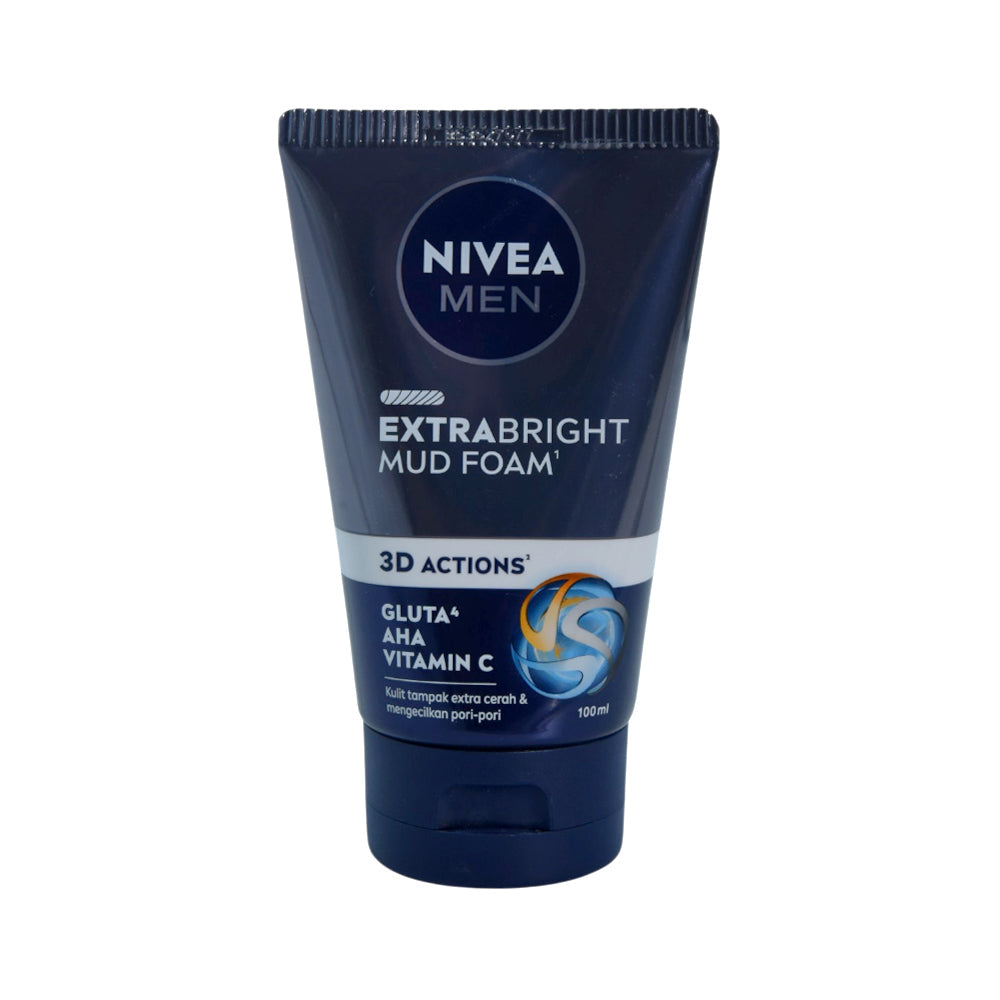 NIVEA MEN EXTRA BRIGHT MUD FOAM 3D ACTION 100ML Default Title - MamasJan skincare