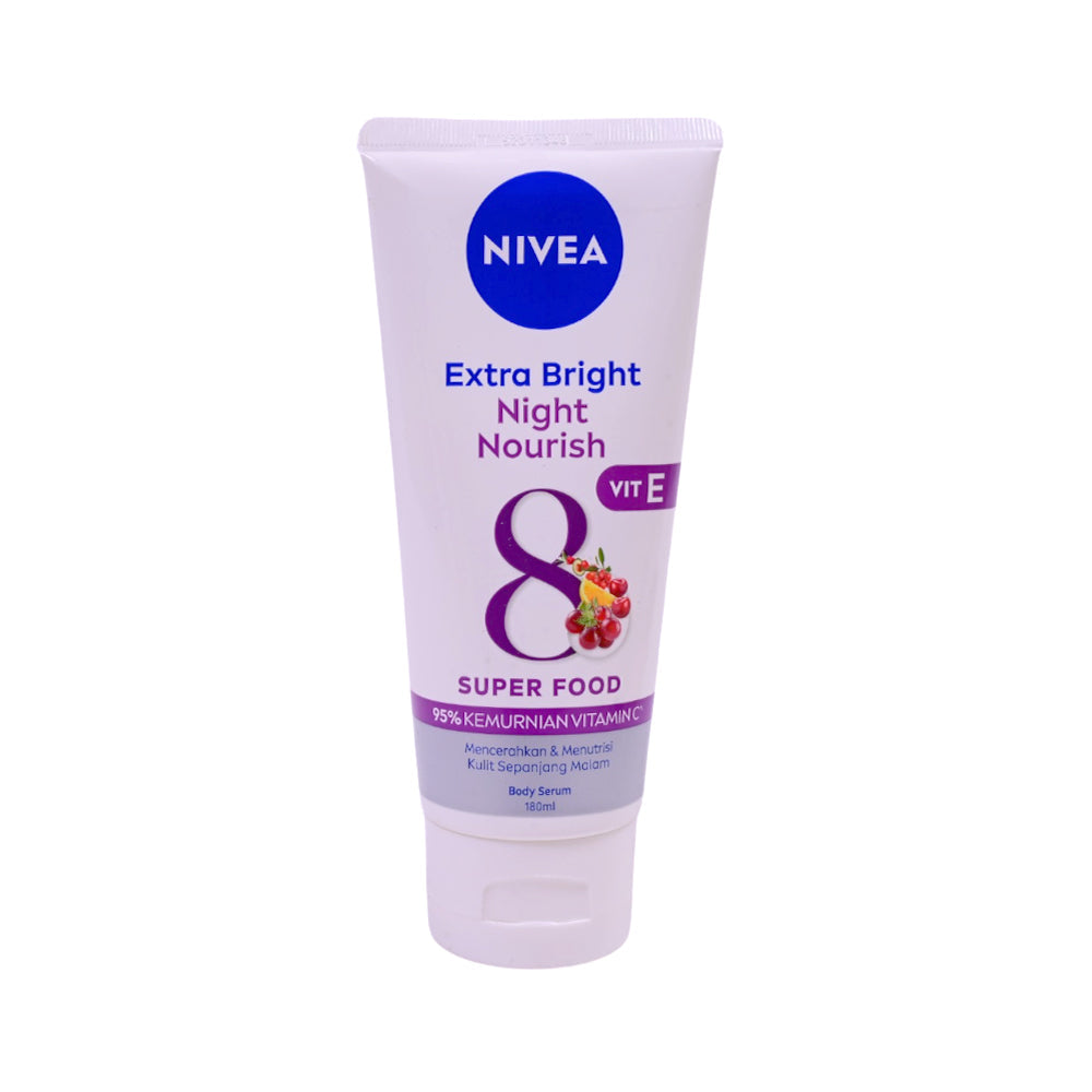 NIVEA EXTRA BRIGHT NIGHT NOURISH VIT-E SERUM 180ML Default Title - MamasJan skincare