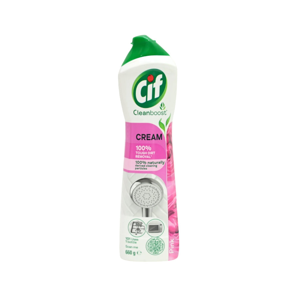 CIF CLEANBOOST DIRT REMOVAL CREAM PINK 660 GM Default Title - MamasJan Grocery Nonfood