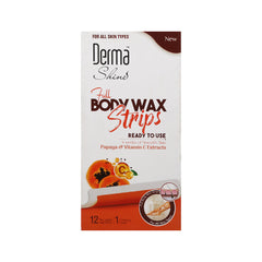 DERMA SHINE BODY WAX STRIPS VIT C PAPAYA 12PC Default Title - MamasJan skincare