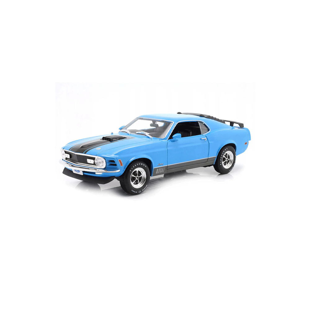 31453BU 118 FORD MUSTANG MACH 1 BLUE Default Title - MamasJan Toys