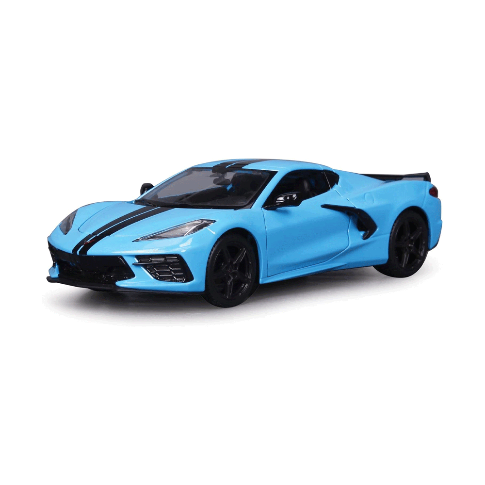 31527BU 124 CORVETTE STINGRAY COUPE BLUE Default-Title - MamasJan Toys