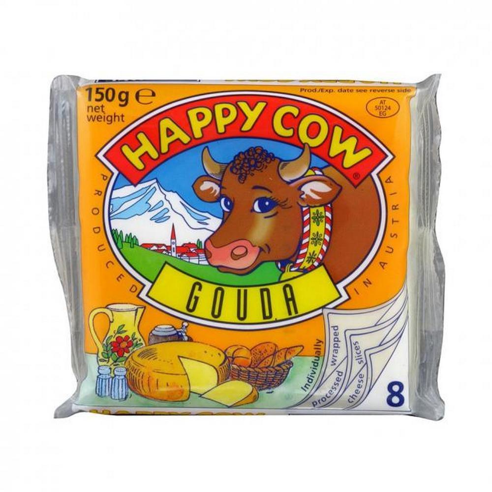HAPPY COW GOUDA CHEESE SLICE 150 GM Default Title - MamasJan Grocery