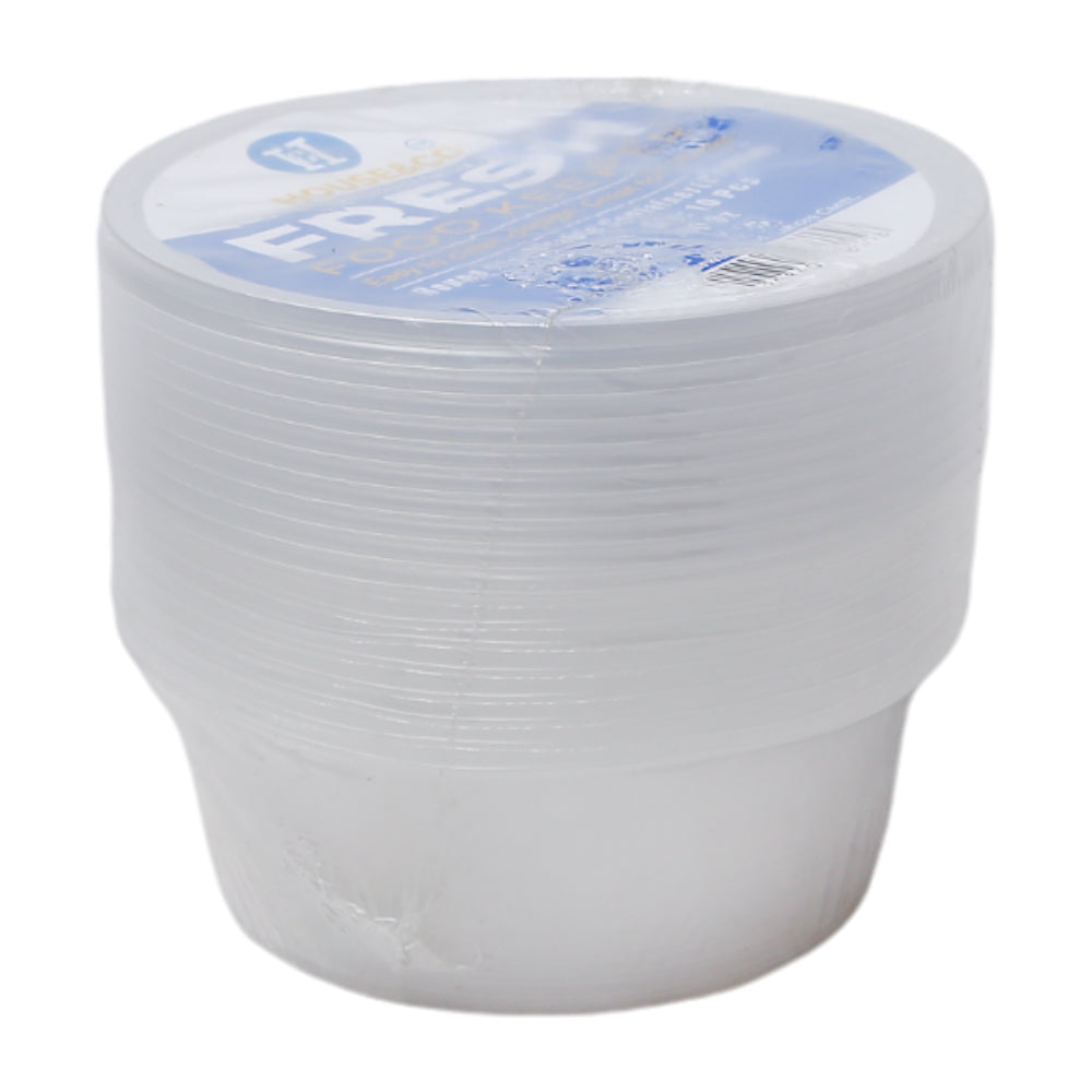 HOUSE & CO DISP ROUND CONTAINER CLR 10OZ 10PCS Default Title - MamasJan Grocery Nonfood