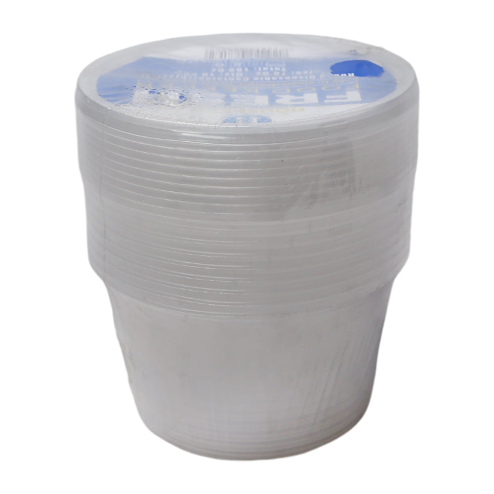 HOUSE & CO DISP ROUND CONTAINER CLEAR 16OZ 10PCS Default Title - MamasJan Grocery Nonfood