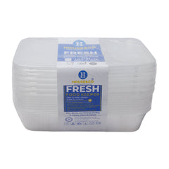 HOUSE & CO DISP RECT. CONTAINER CLEAR 500ML 10PCS Default Title - MamasJan Grocery Nonfood