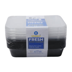 HOUSE & CO DISP RECT. CONTAINER BLACK 500ML 10PCS Default Title - MamasJan Grocery Nonfood