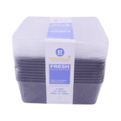 HOUSE & CO DISP RECT. CONTAINER BLACK 2000ML 10PCS Default Title - MamasJan Grocery Nonfood