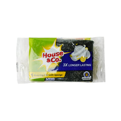 HOUSE&CO. SCOURING PAD WITH SPONGE LARGE 1PCS Default Title - MamasJan Grocery Nonfood