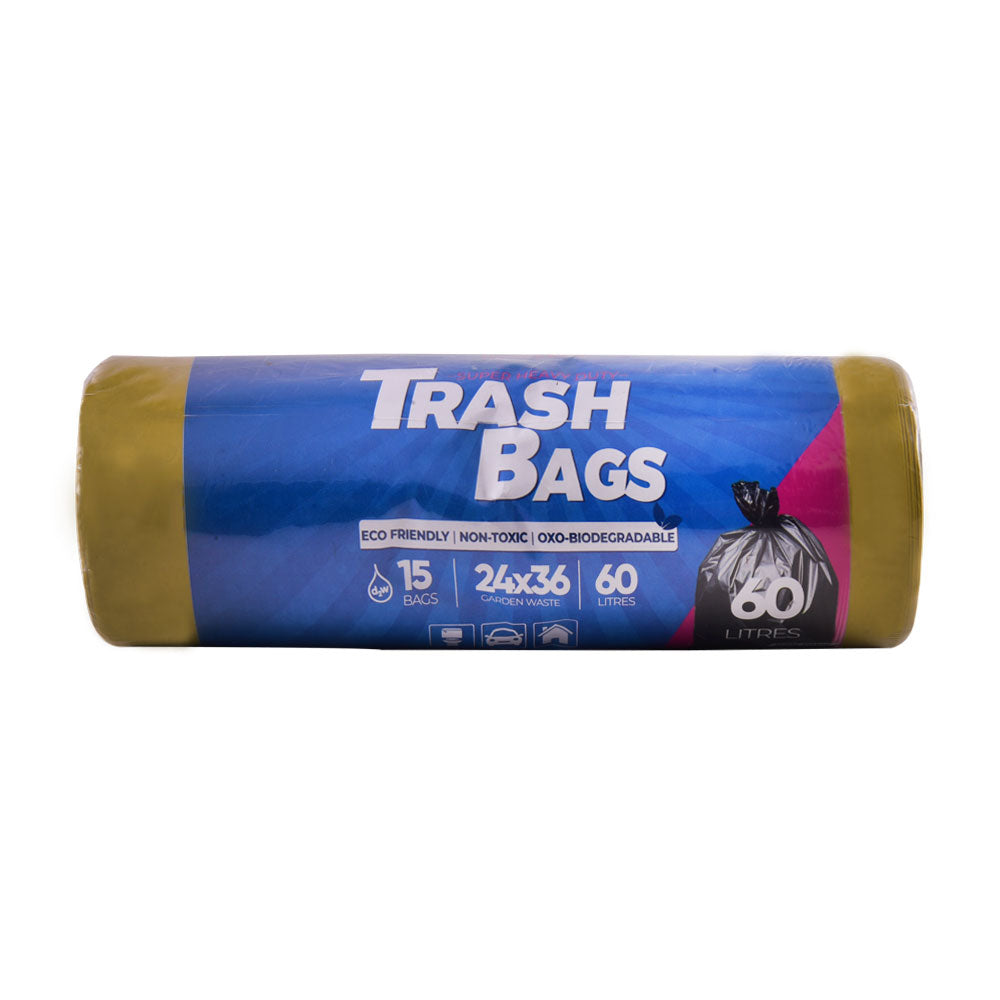 HOUSE&CO TRASH BAG (YLW) LARGE 24X36 15PCS Default Title - MamasJan Grocery Nonfood