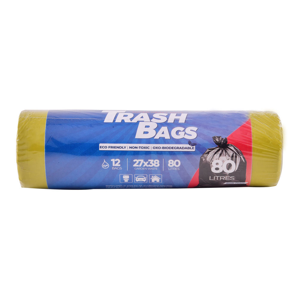 HOUSE&CO TRASH BAG (YLW) X-LARGE 27X38 12PCS Default Title - MamasJan Grocery Nonfood