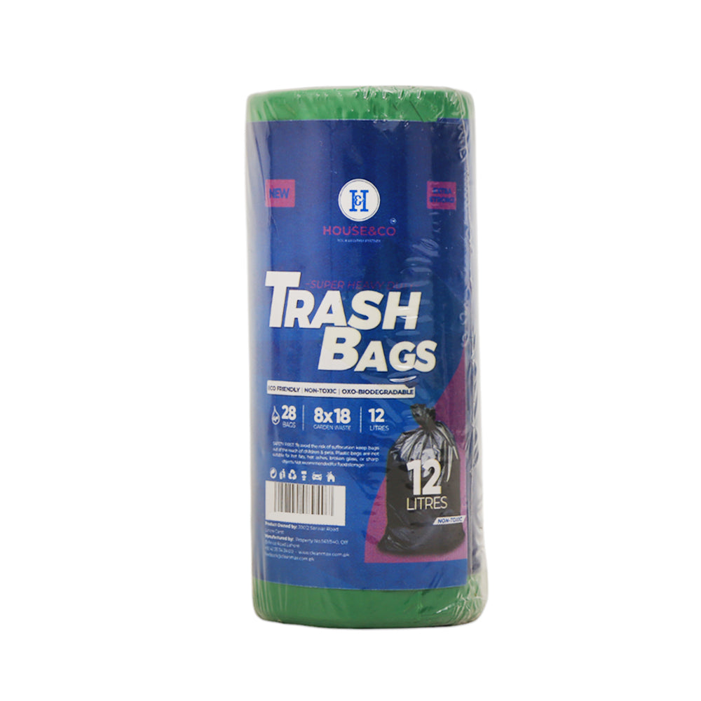 HOUSE&CO TRASH BAG (GRN) X.MINI 8X18 28PCS Default Title - MamasJan Grocery Nonfood