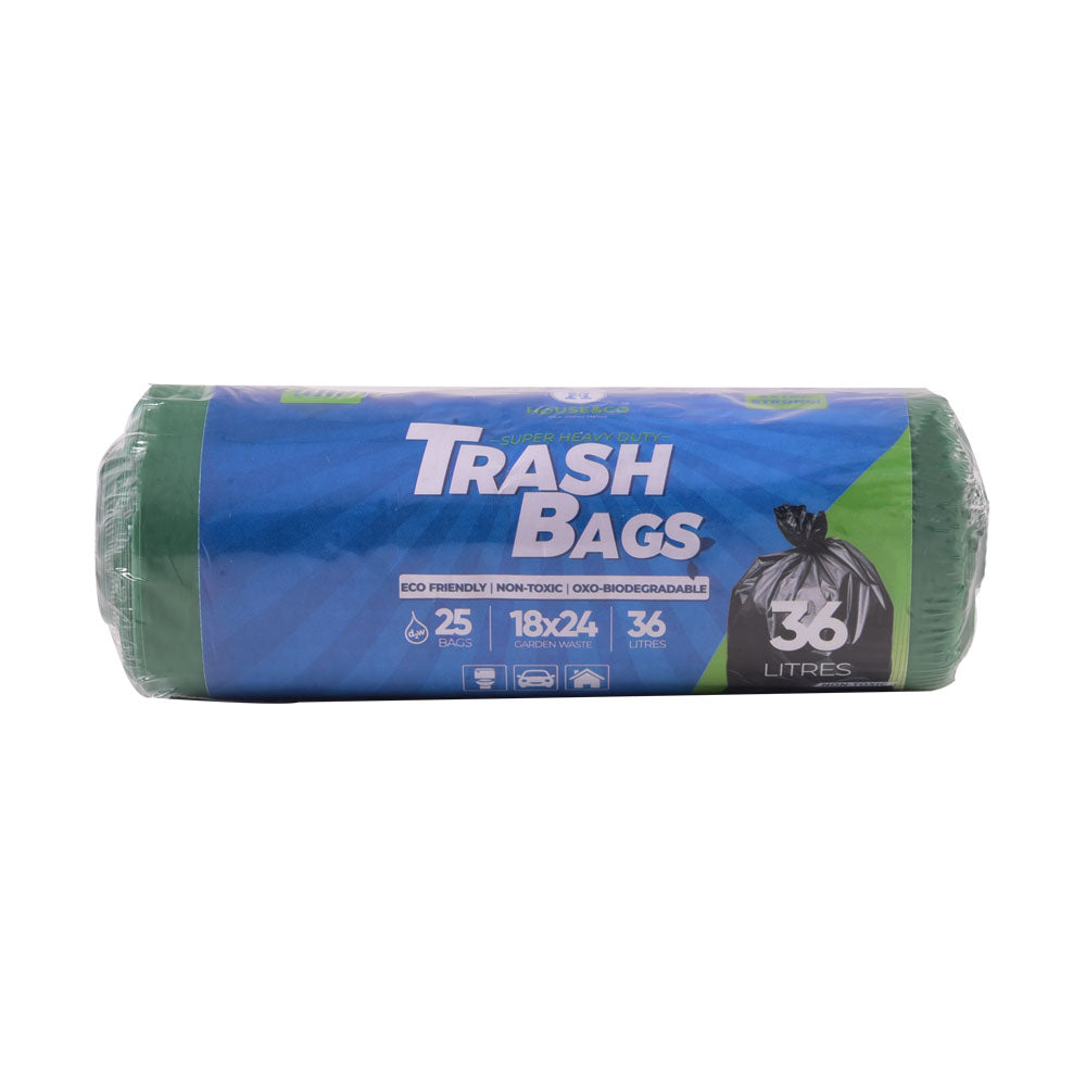 HOUSE&CO TRASH BAG (GRN) SMALL 18X24 25PCS Default Title - MamasJan Grocery Nonfood