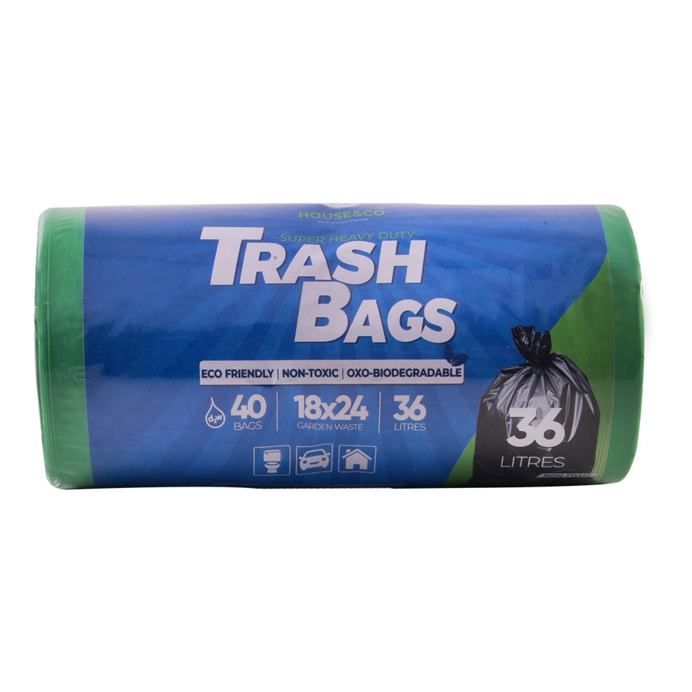 HOUSE&CO TRASH BAG (GRN) SMALL 18X24 40PCS Default Title - MamasJan Grocery Nonfood
