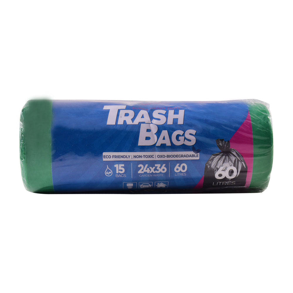 HOUSE&CO TRASH BAG (GRN) LARGE 24X36 15PCS Default Title - MamasJan Grocery Nonfood