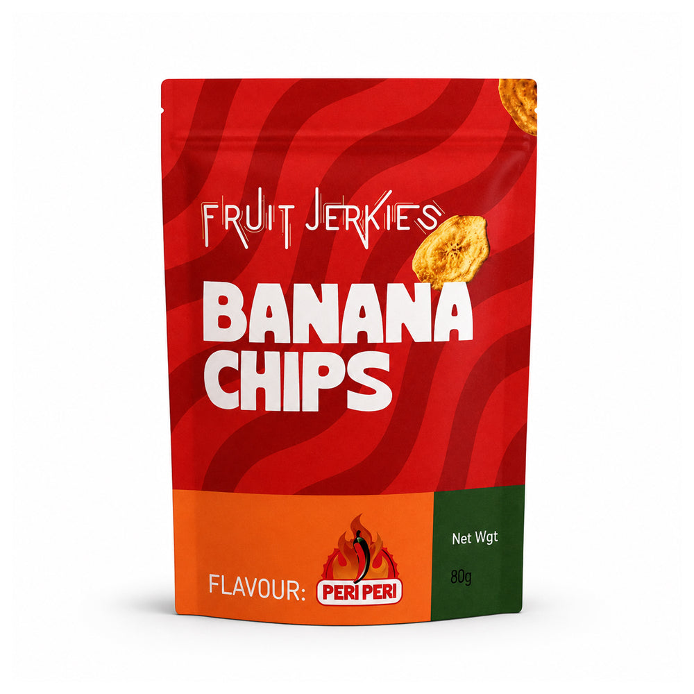 FRUIT JERKIES BANANA CHIPS PERI PERI 80 GM Default Title - MamasJan GroceryFoods